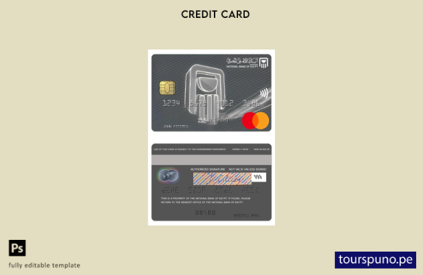 lista para imprimir plantilla de tarjeta mastercard de titanio del Banco Naciona